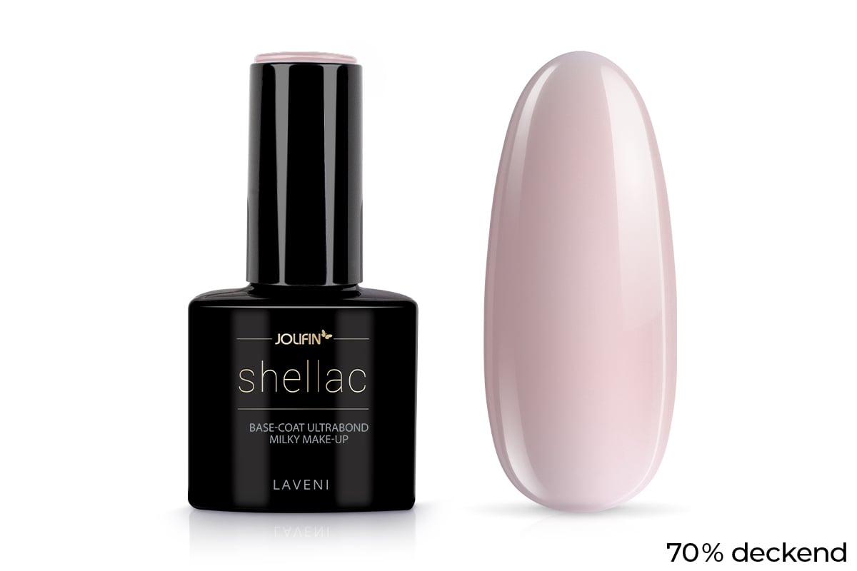 Jolifin LAVENI Shellac - Base-Coat ultrabond milky make-up 10ml