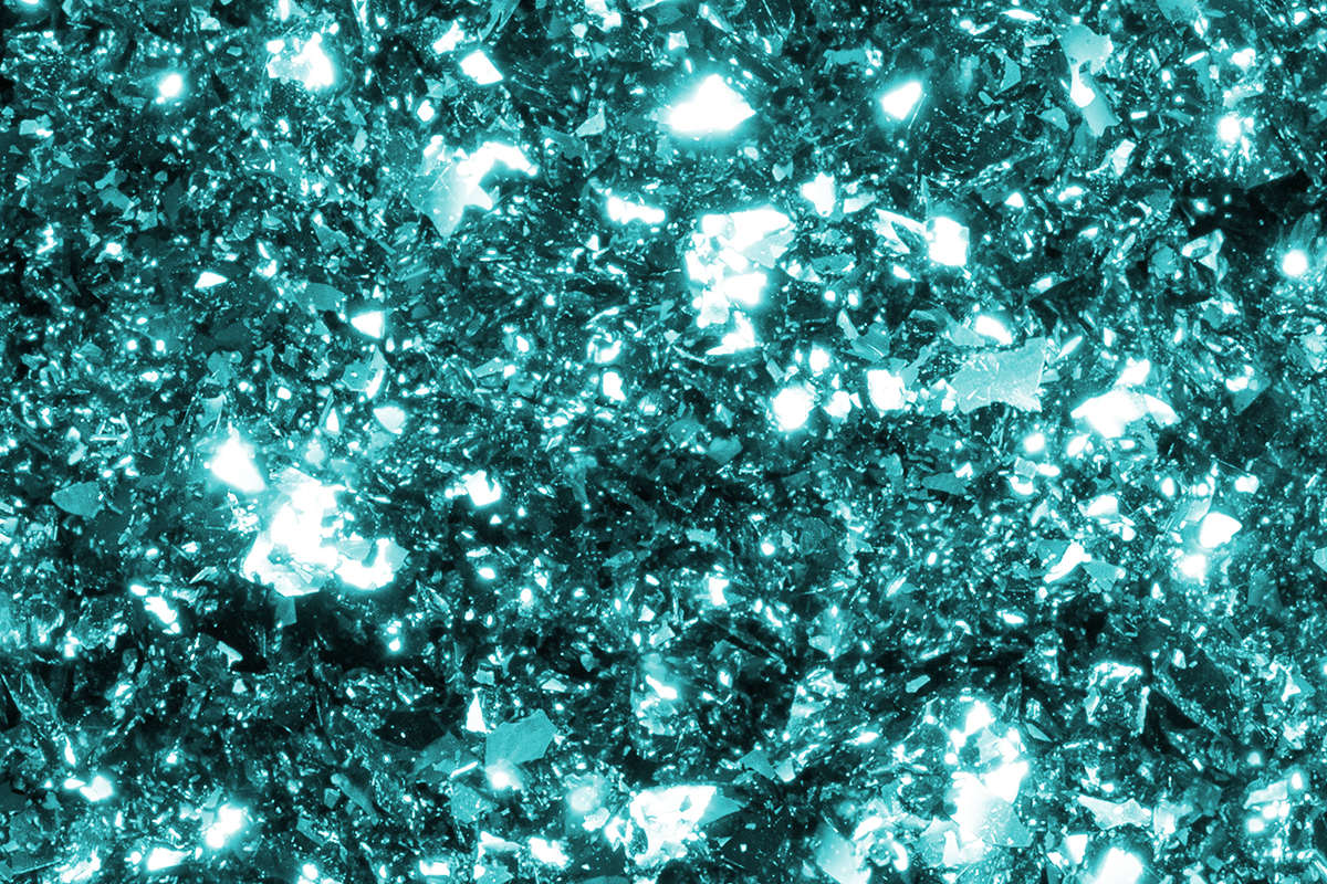 Jolifin Mini Soft Foil Flakes - frosty turquoise