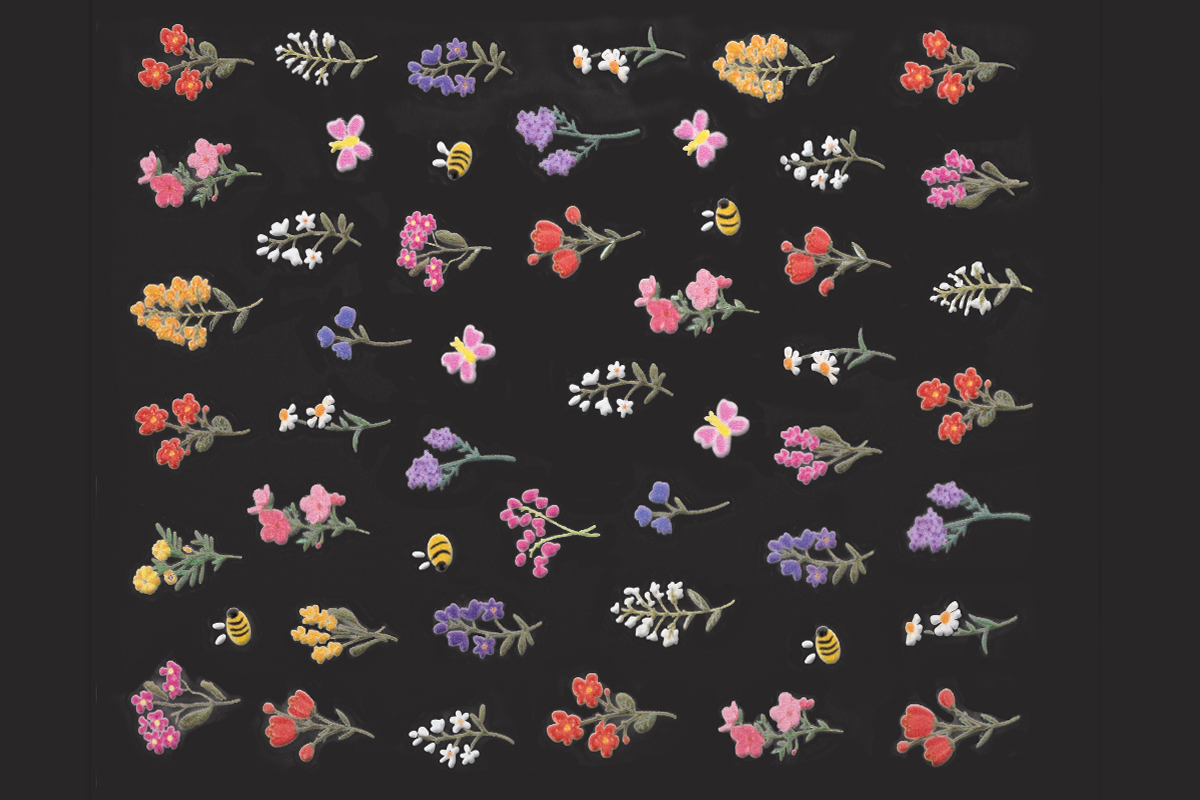 Jolifin LAVENI 3D Sticker - Flowers & Bees