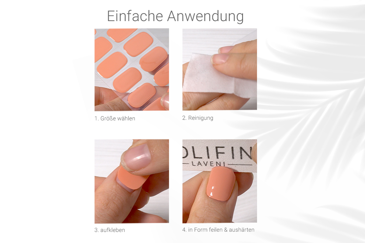Jolifin LAVENI UV Gel-Wraps für Füße - deep red