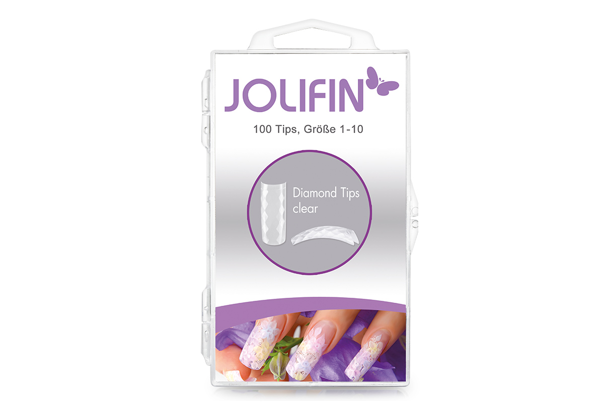 Jolifin 100 tip box Diamond Tips clear 