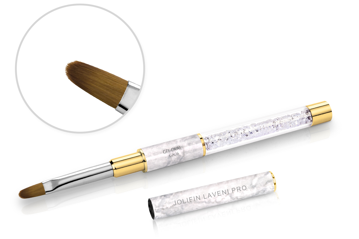 Jolifin LAVENI PRO - Gel brush oval size 6