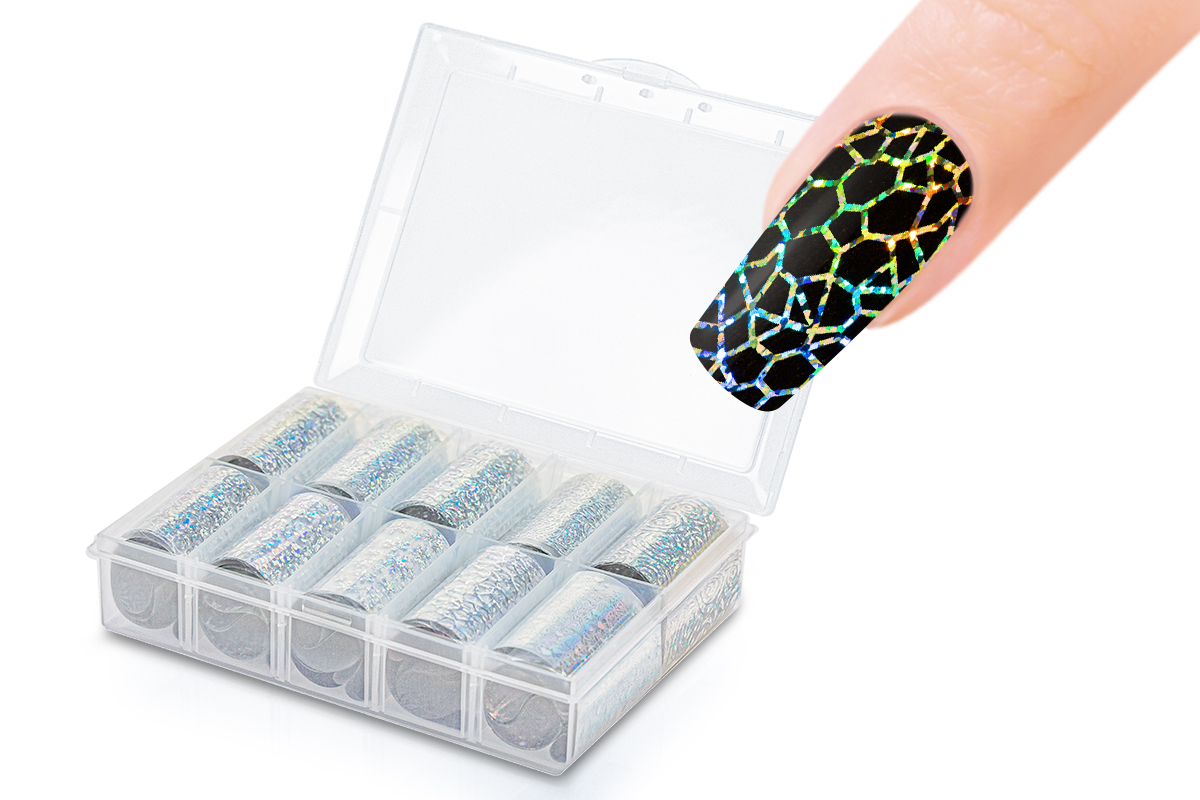 Jolifin Transfer Nail Foil Box - Silver 