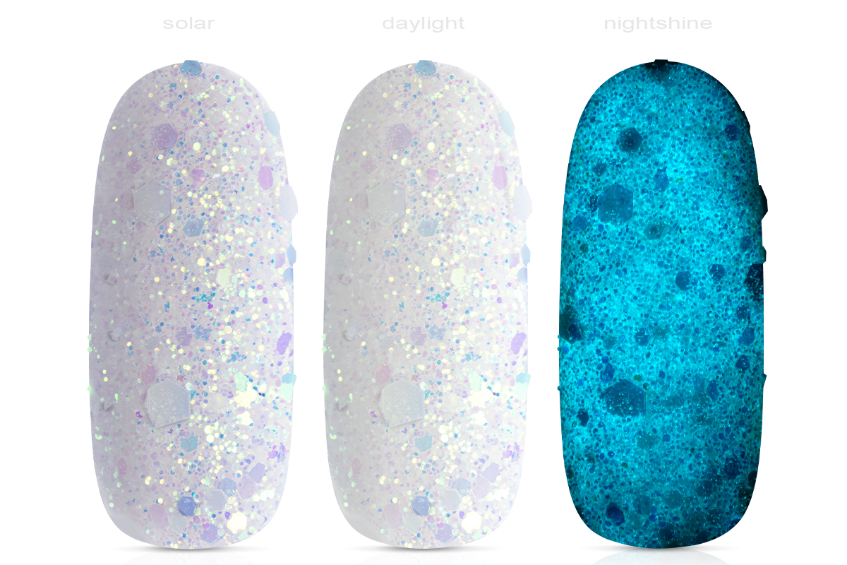 Jolifin LAVENI Solar & Nightshine Glitter - white-lilac