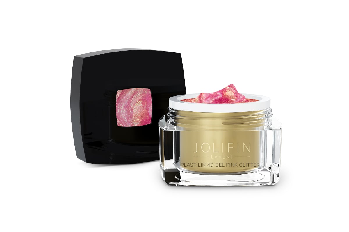 Jolifin LAVENI Plastilin 4D Gel - pink Glitter 5ml