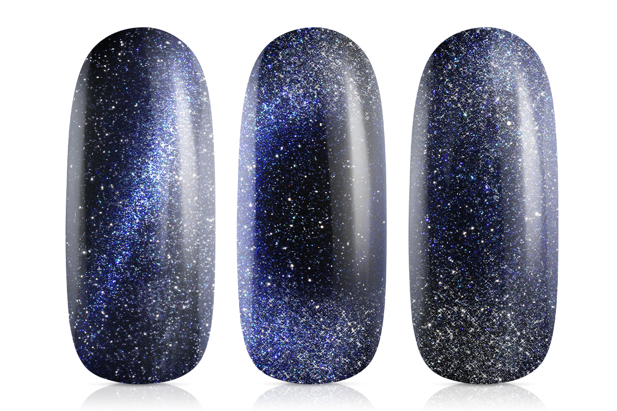 Jolifin LAVENI Shellac - Cat-Eye 9D FlashOn night blue 10ml 