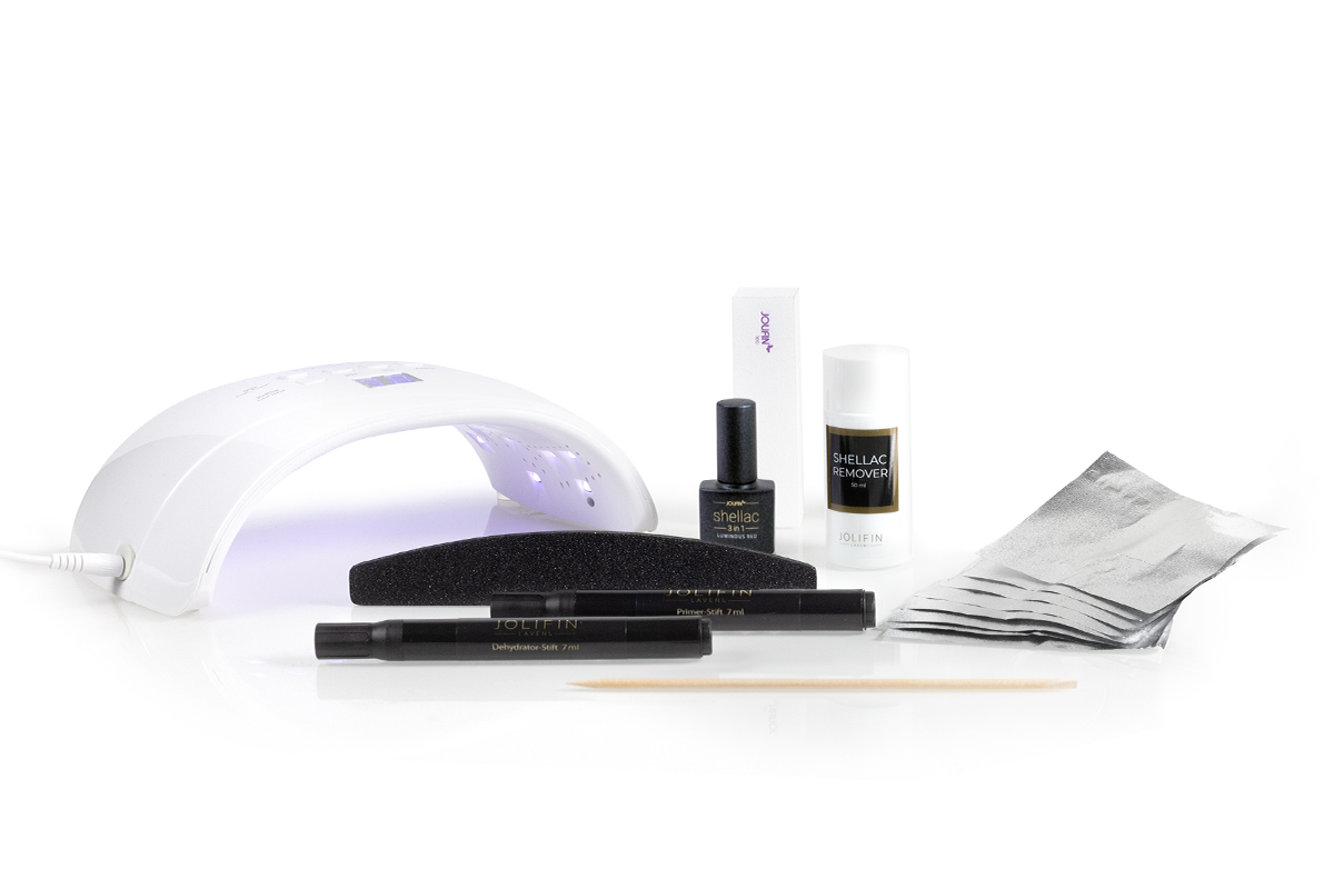 Jolifin LAVENI 3in1 Shellac Starter-Set - XS - Basic 