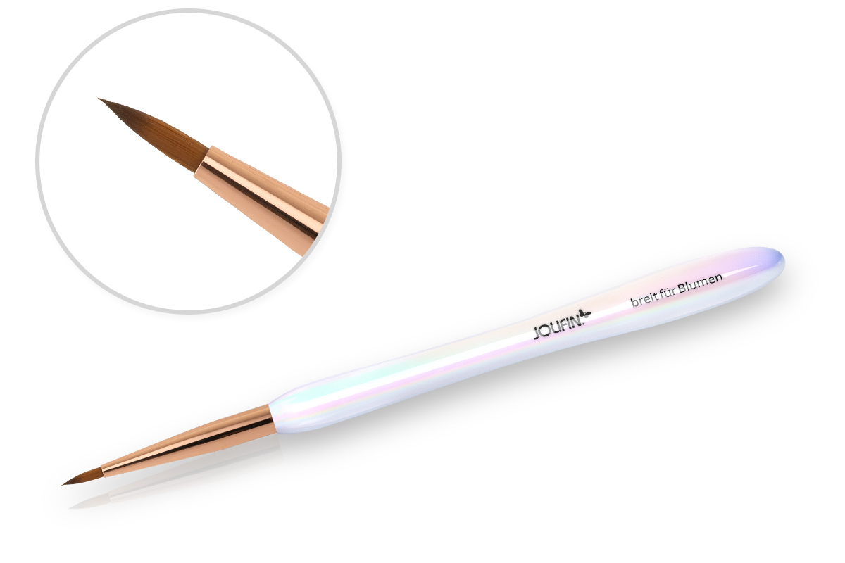 Jolifin Aurora brush, white – wide for flowers