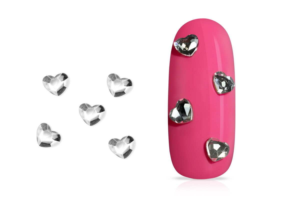 Jolifin LAVENI Strass Diamonds - clear hearts