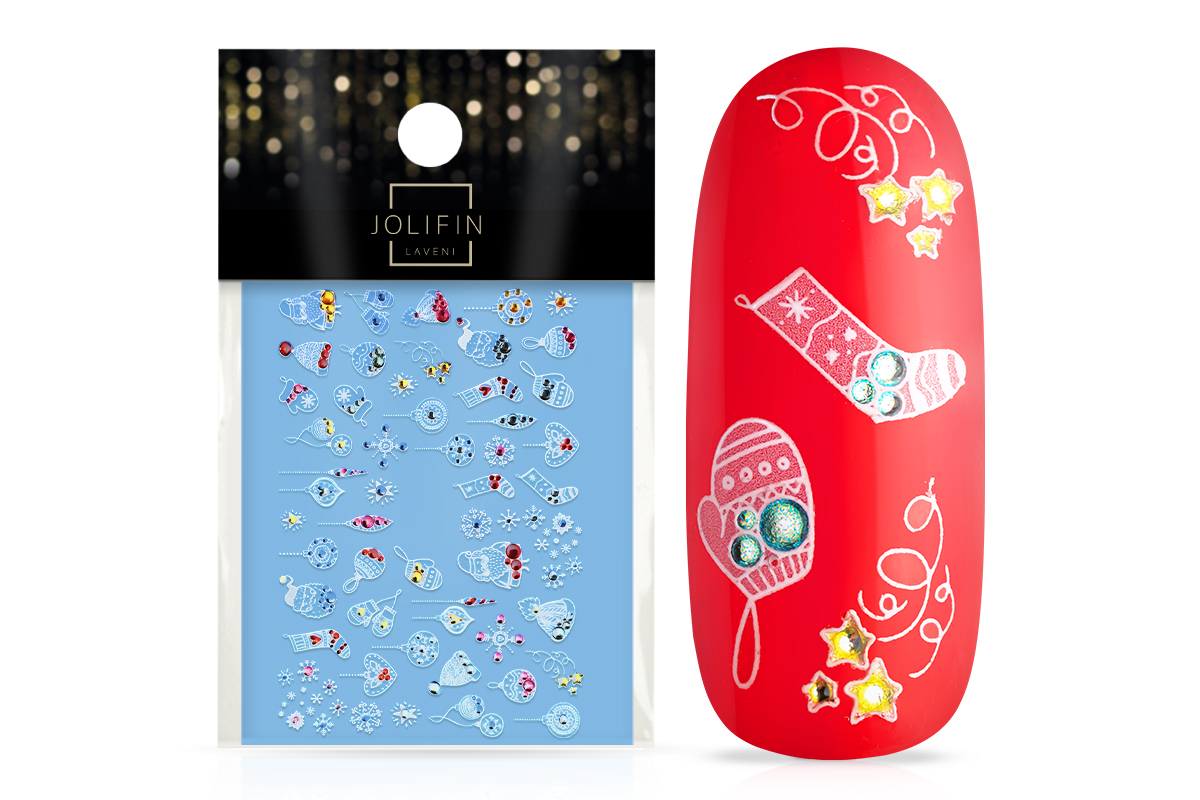 Jolifin LAVENI Rhinestone Tattoo - Christmas No. 7