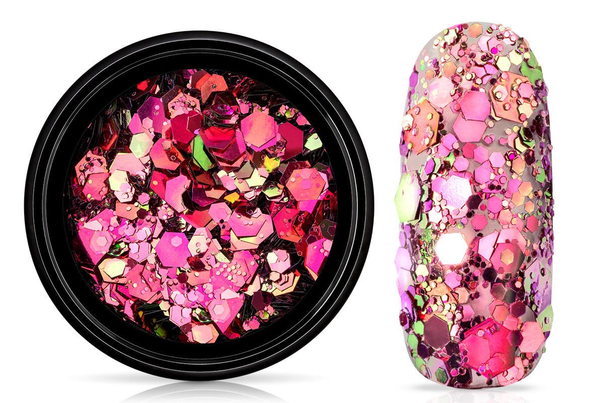 Jolifin LAVENI Chameleon Glittermix - pink copper