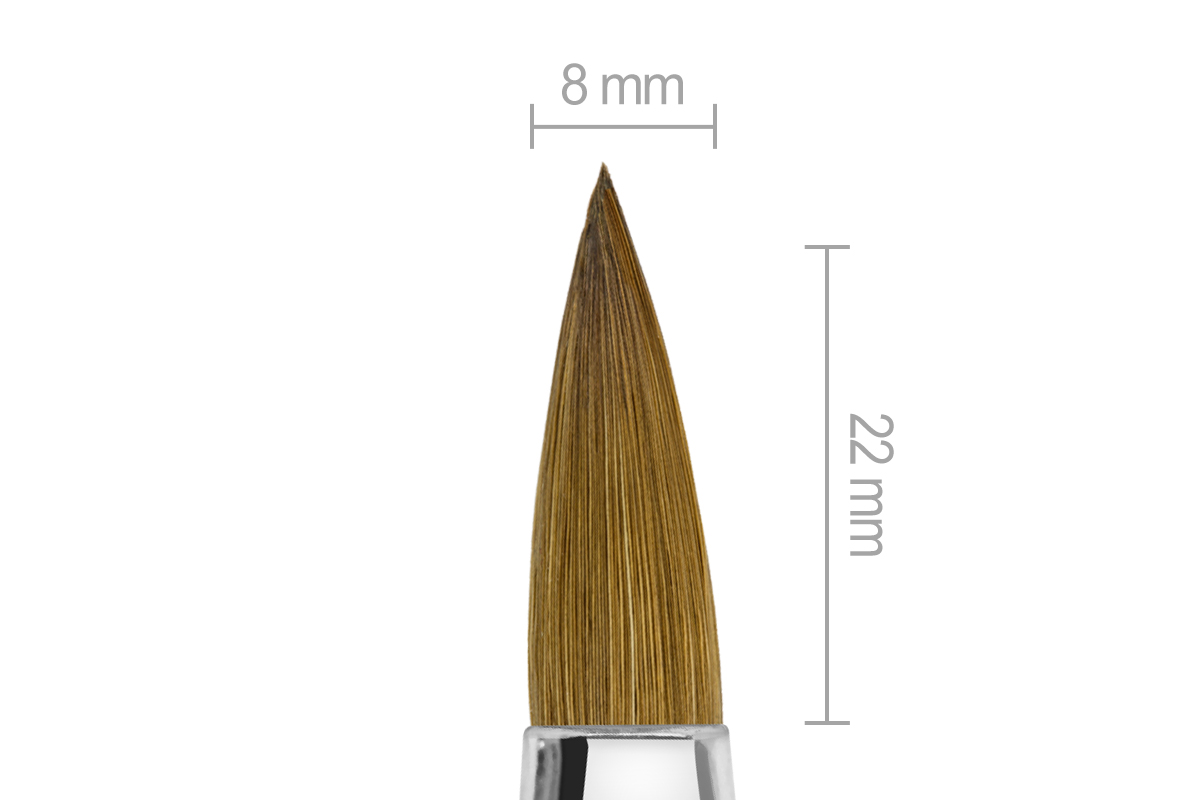 Jolifin Crystal Pink acrylic brush - size 10