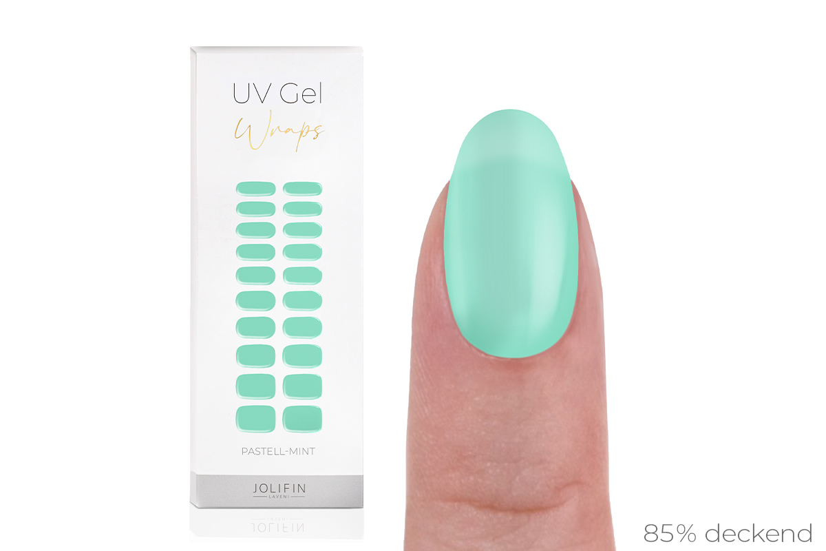 Jolifin LAVENI UV Gel Wraps - pastel mint