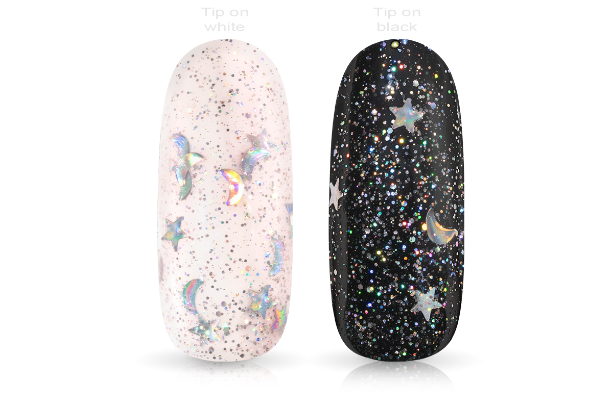 Jolifin LAVENI Shellac - Top-Coat without sweat layer Moon & Stars 10ml