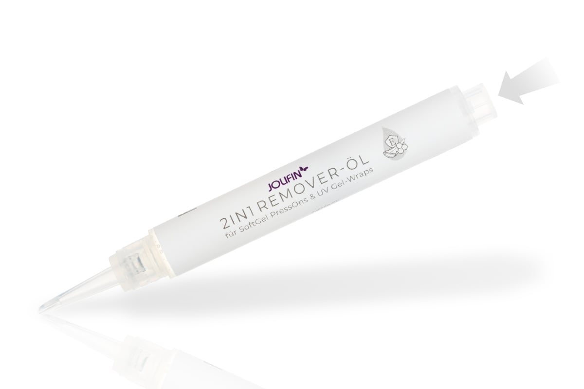 Jolifin 2-in-1 Remover Oil Pen – for SoftGel Press-Ons & UV Gel Wraps, 3ml