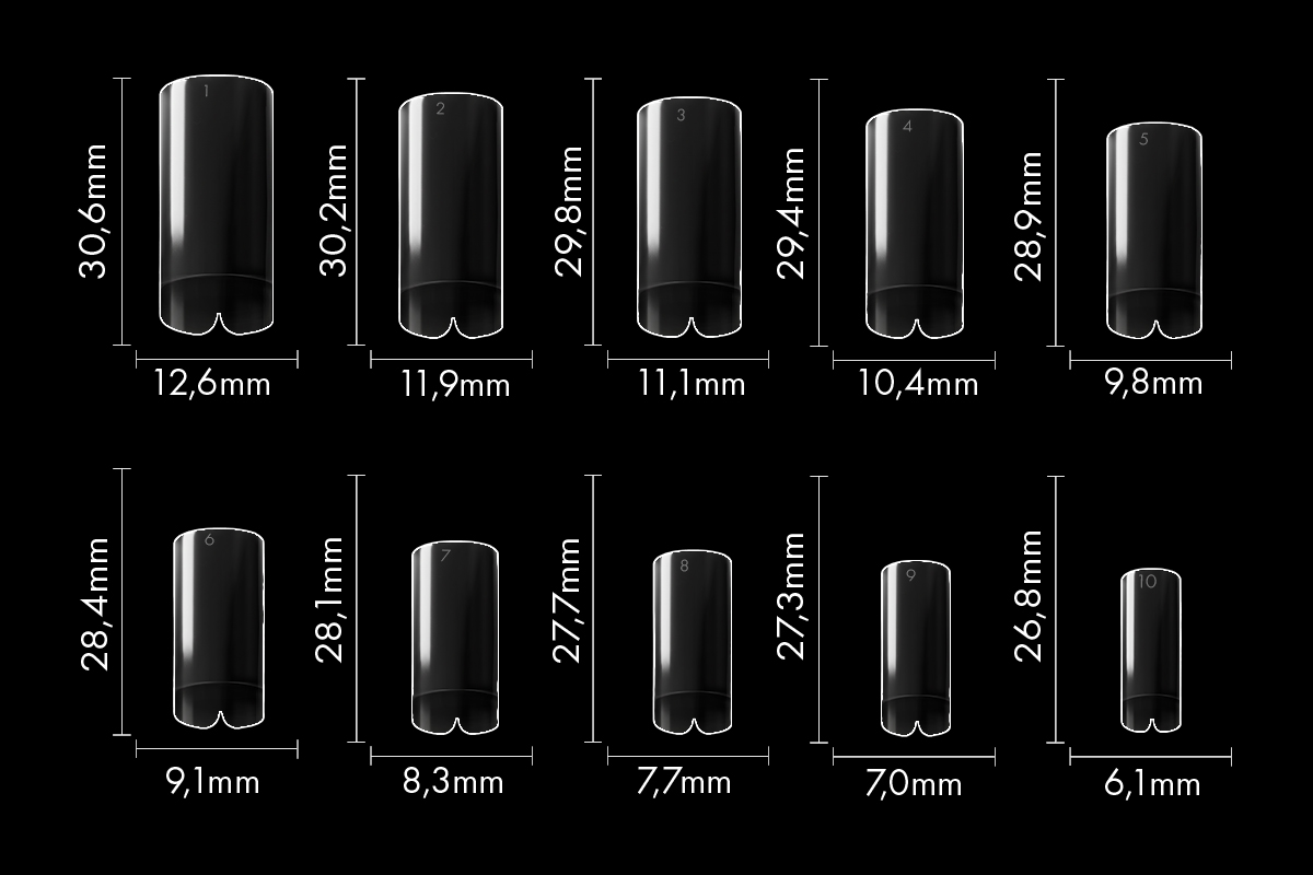 Jolifin 100 tip box curvy clear