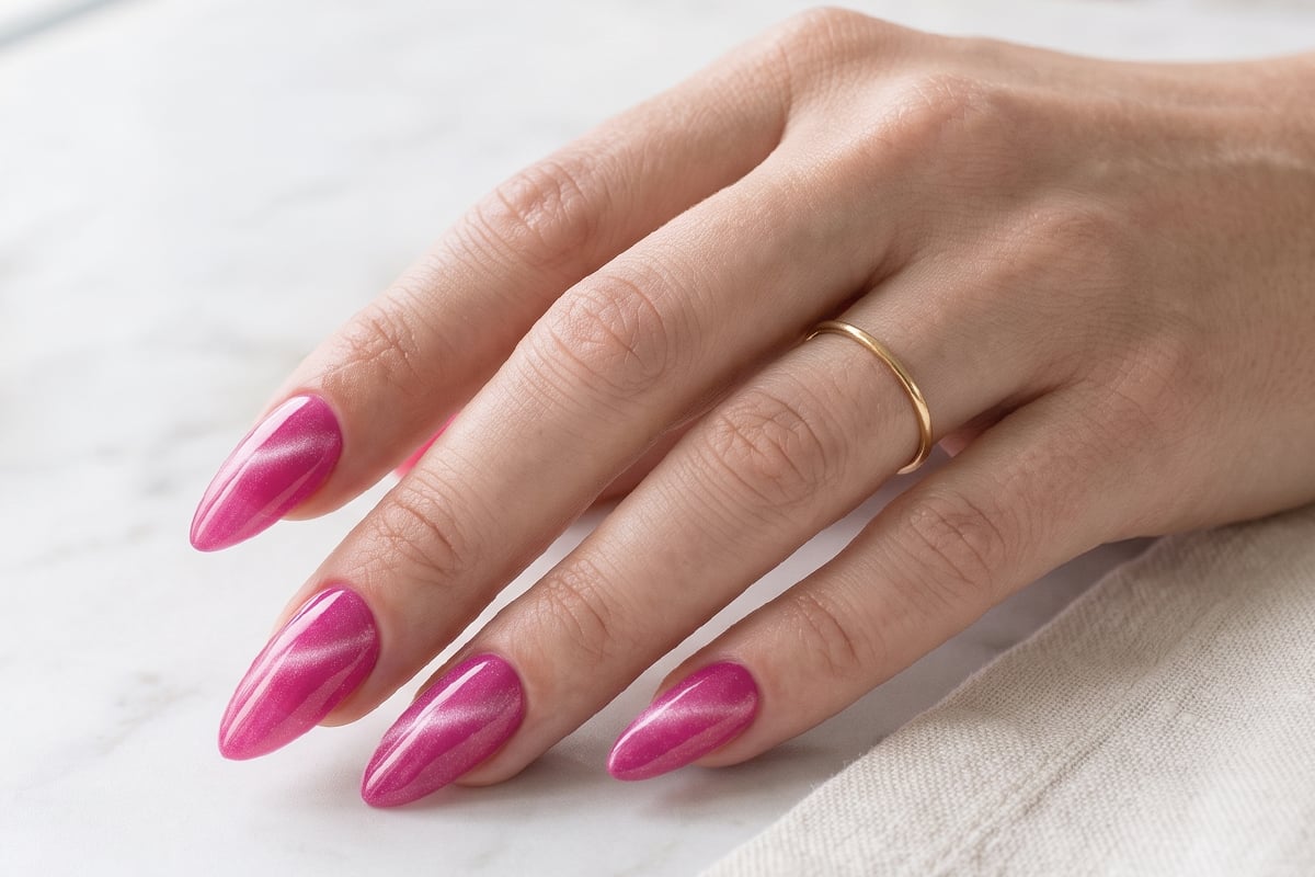 Jolifin LAVENI Shellac - Cat-Eye summer berry 10ml