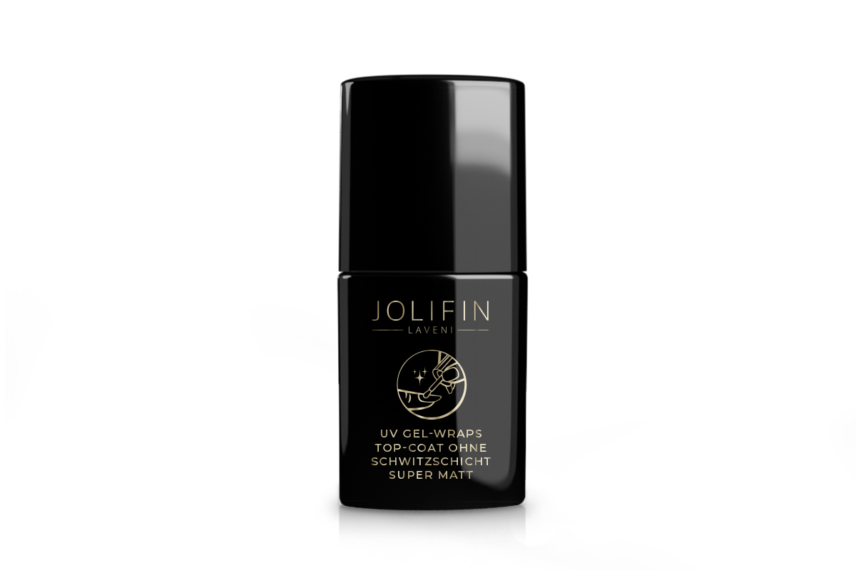 Jolifin LAVENI UV Gel-Wraps - Top-Coat without sweat layer super matt 11ml