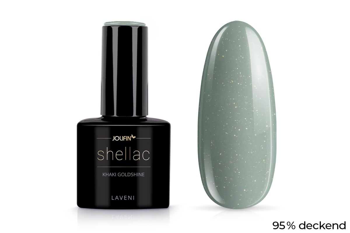 Jolifin LAVENI Shellac - khaki goldshine 10ml