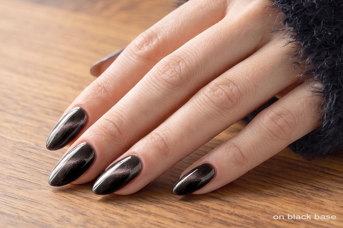 Jolifin LAVENI Shellac - 9D Cat-Eye brown & red 10ml