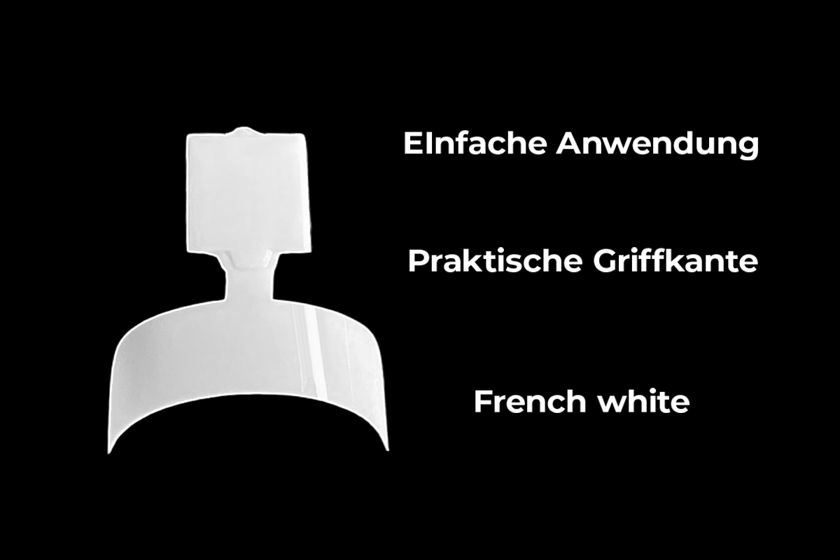 Jolifin 120 tip box mini manicure - french-white