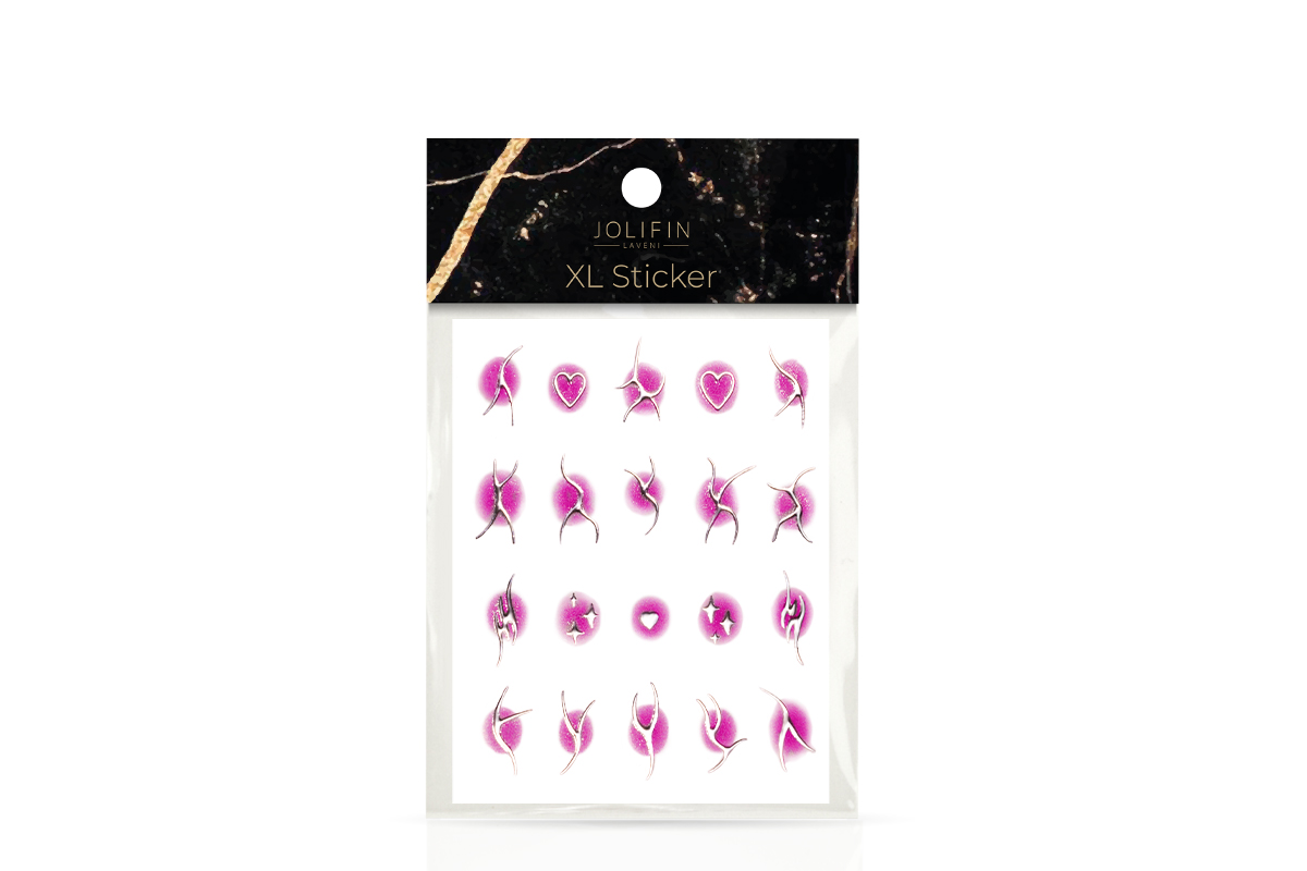 Jolifin LAVENI XL Sticker - silver aura magenta