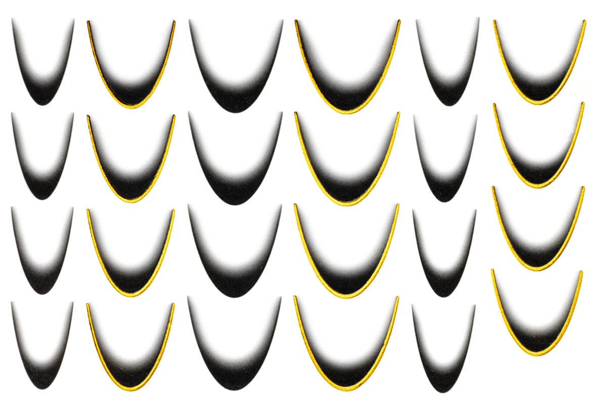 Jolifin LAVENI XL Stickers - Ombre French gold & black