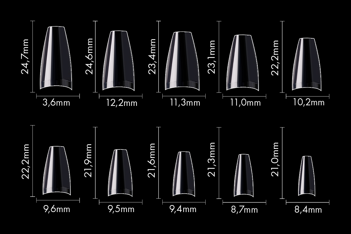 Jolifin 100 tip box short cut ballerina - clear