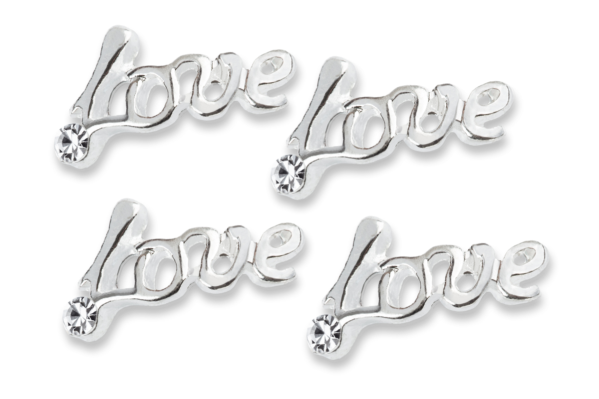 Jolifin Overlay Glitter Love silver