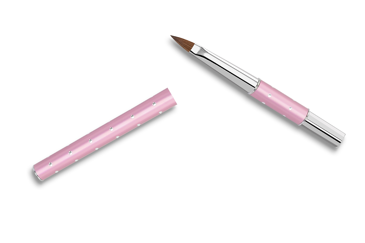Jolifin Diamond Acrylic Brush rosy size 6