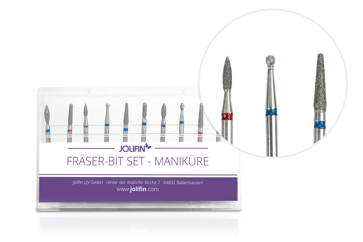 Jolifin Fräser-Bit Set - Maniküre