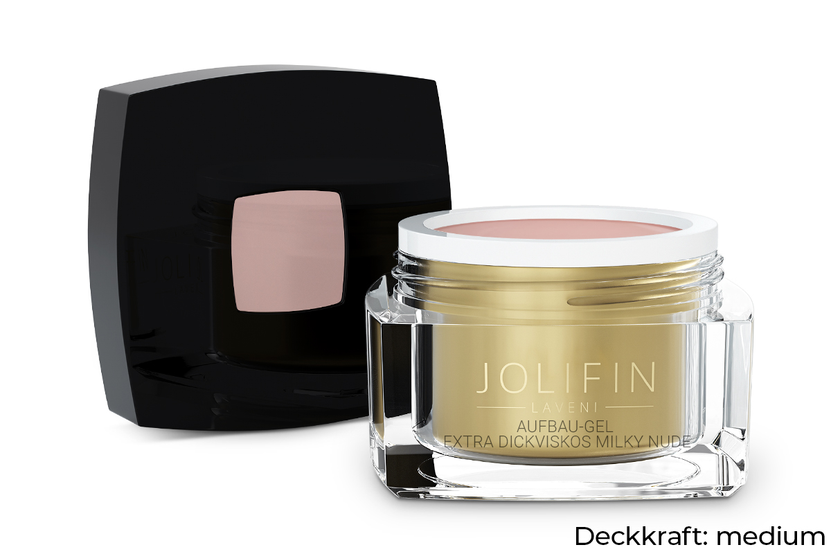 Jolifin LAVENI - Build-up gel extra thick viscous milky nude 30ml
