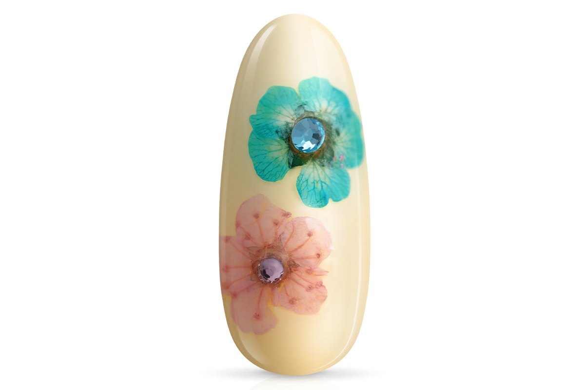 Jolifin XL Nailart-Display - Dried Flowers & Strasssteine