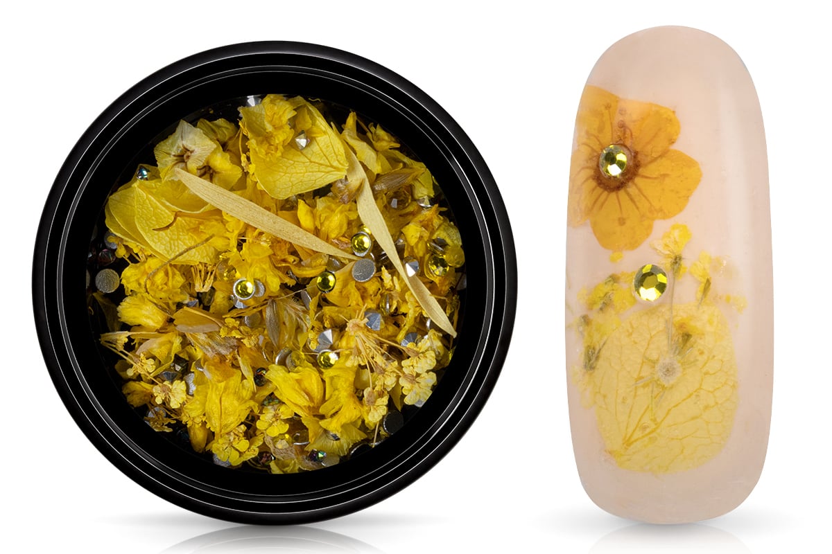 Jolifin Dried Flowers Nail-Art Mix - easter yellow