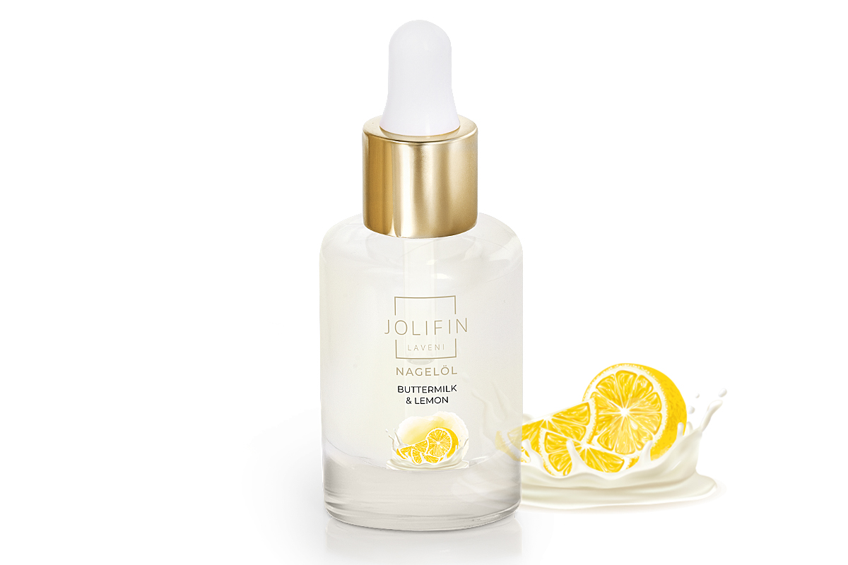 Jolifin LAVENI Nagelöl - buttermilk & lemon 10ml