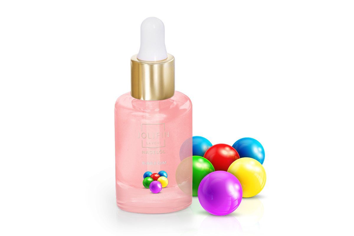 Jolifin LAVENI Nagelöl - Bubble Gum 10ml