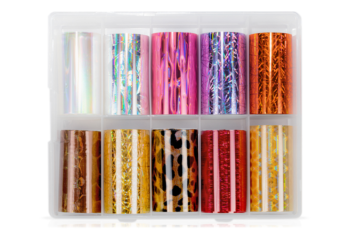 Jolifin Transfer-Nagelfolien Box - Hologramm mix