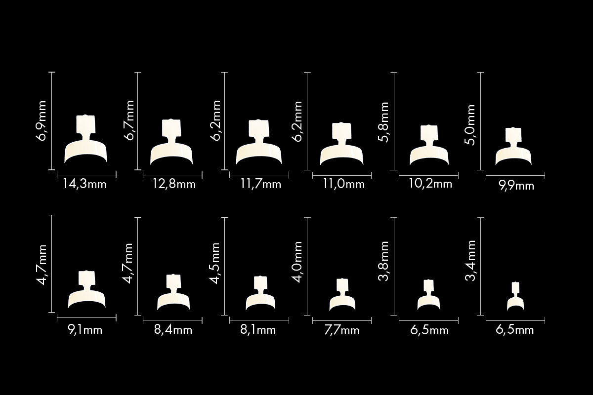 Jolifin 120 tip box mini manicure - natural