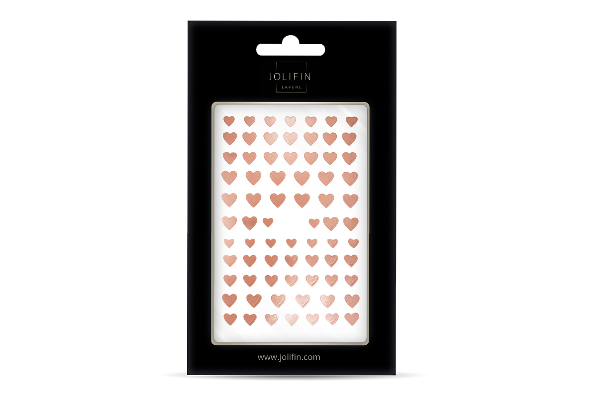 Jolifin LAVENI Sticker - Hearts rose-gold