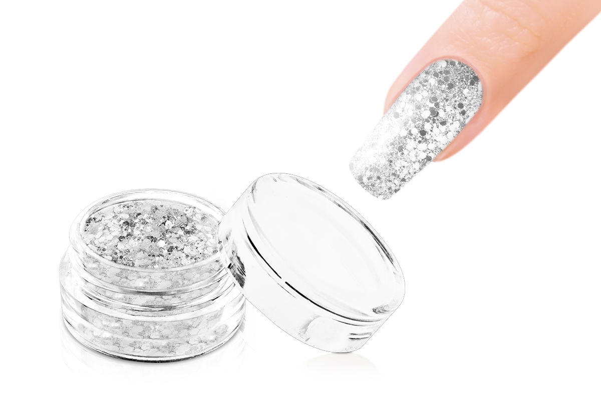 Jolifin LAVENI Glitterpuder Silver Glam - silver