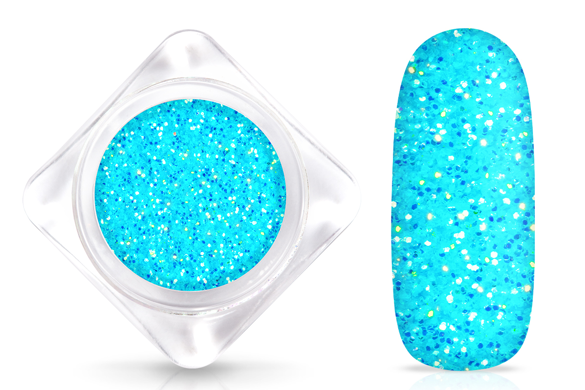 Neon Revolution glitter turquoise