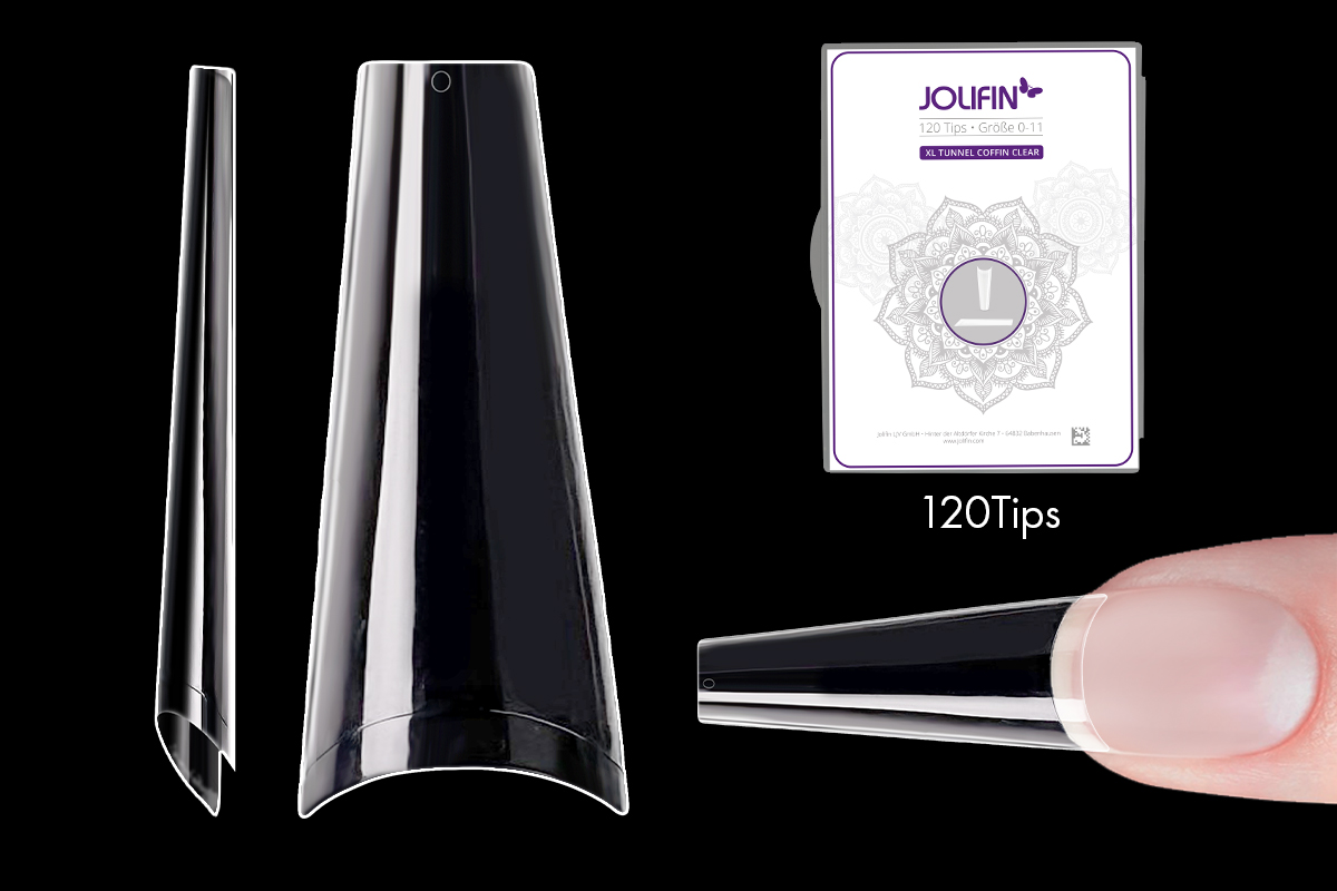 Jolifin 120 tip box - XL Tunnel Coffin clear