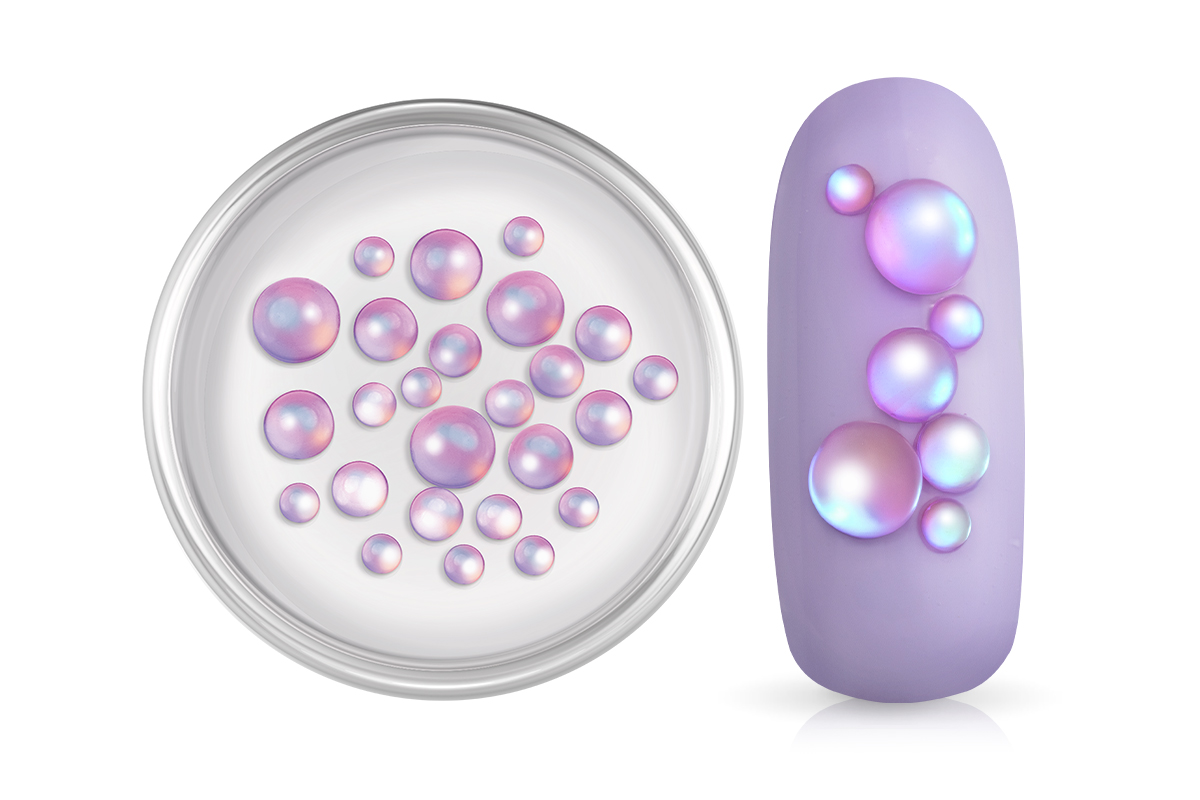 Jolifin half pearls - Bubbles purple