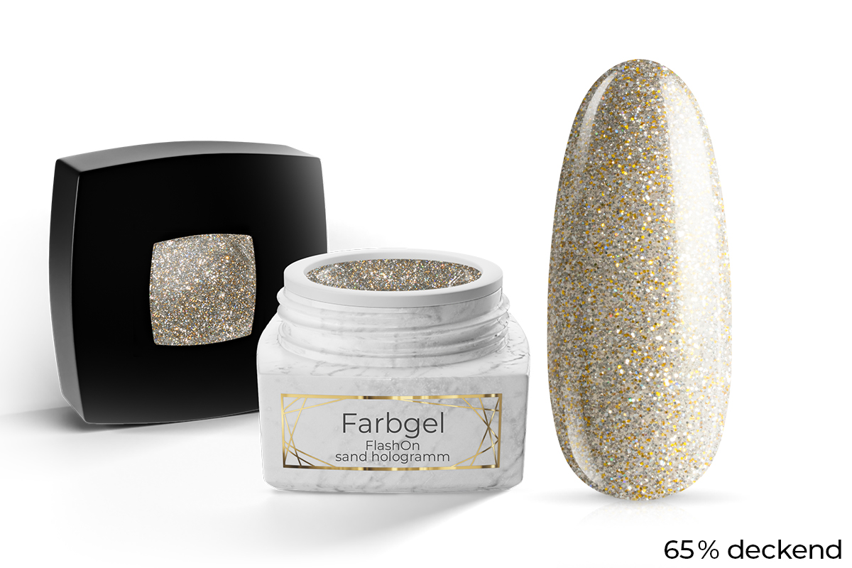 Jolifin LAVENI PRO Farbgel - FlashOn sand hologramm 5ml