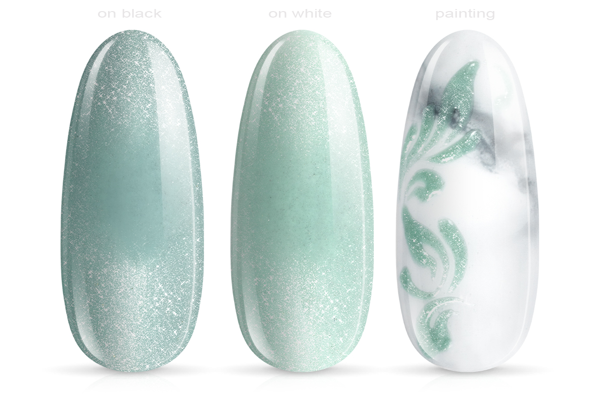 Jolifin LAVENI PRO Farbgel - Cat-Eye sage green 5ml