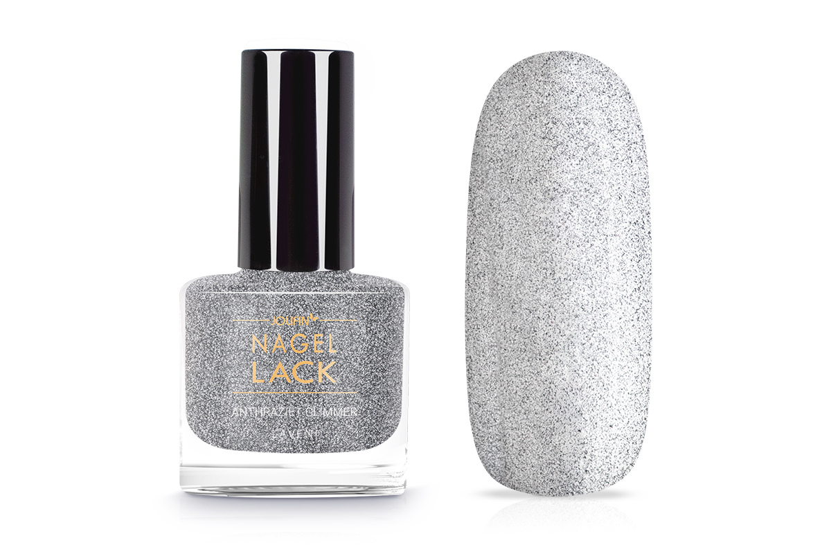 Jolifin LAVENI Nail Polish - anthracite glimmer 9ml