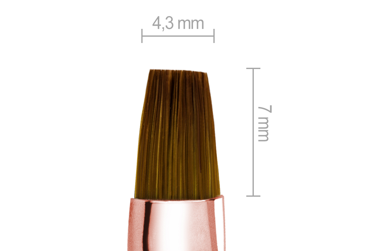 Jolifin Rosé Marble Gel Brush - straight size 4