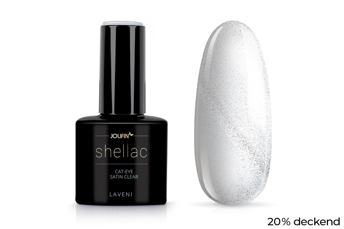 Jolifin LAVENI Shellac - Cat-Eye Satin clear 10ml
