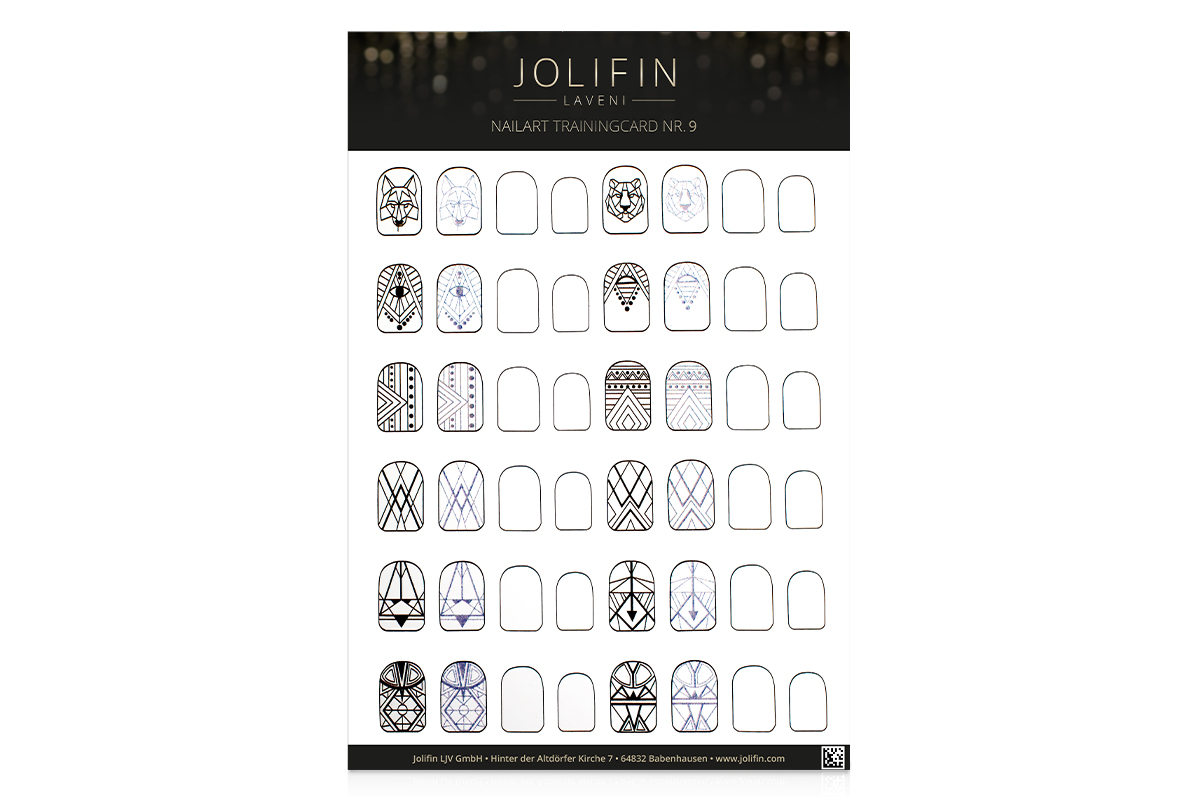 Jolifin LAVENI Nail Art Training Card No. 9