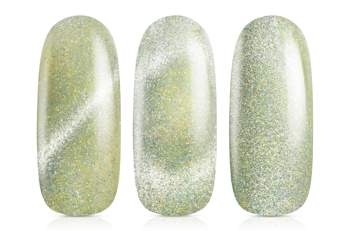Jolifin LAVENI Shellac - Cat-Eye super shine pastel-green 10ml